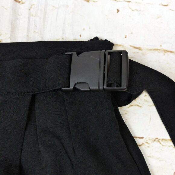 Pleated Mini Skort Skirt Women L Side Plastic Release Buckle Punk Goth Tennis - Picture 2 of 8